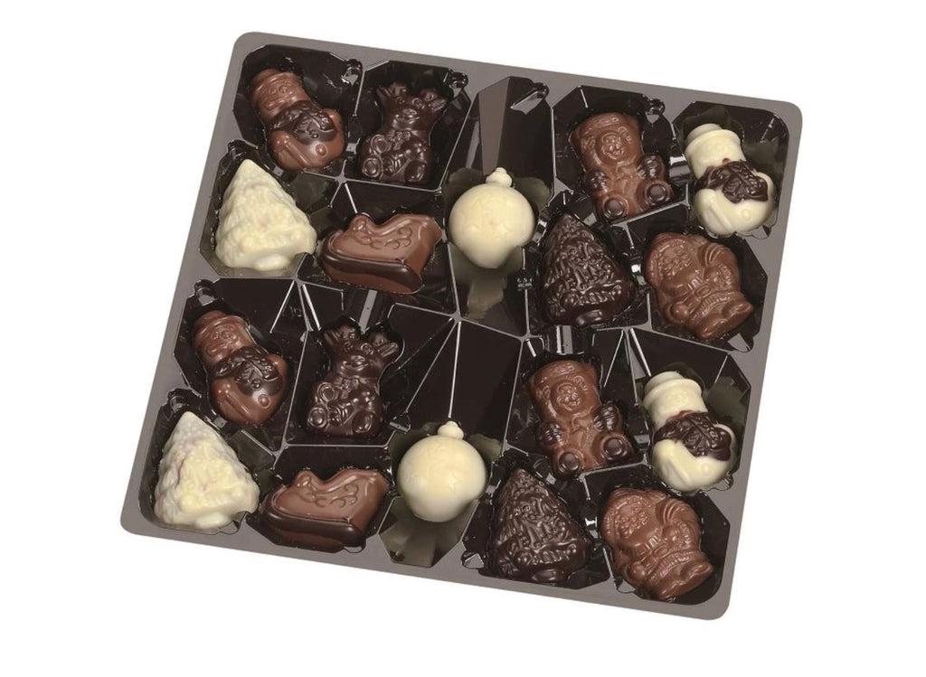 Assortiment chocolats Noël Belges pralinés 5u  € 3,69