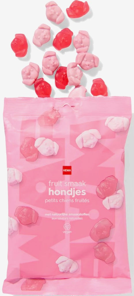 Bonbon chien fruité 100g  € 1,80