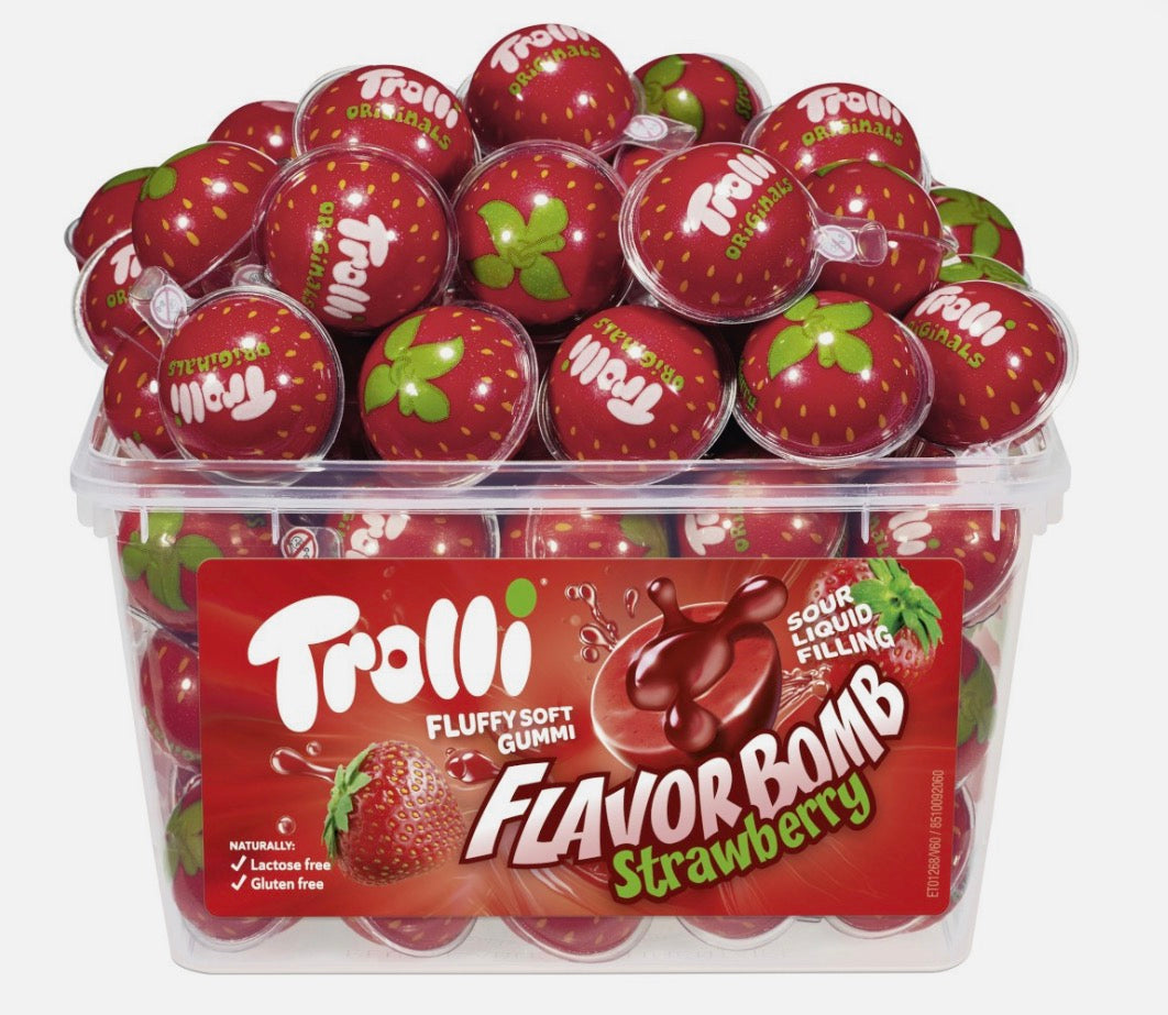 Boule fraise 🍓 Trolli 1u € 0,60