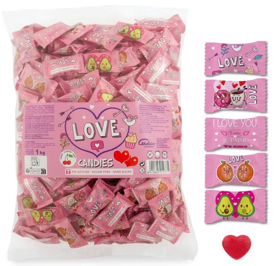 Coeur cerise 🍒 bonbon sans sucre 10u € 2,40