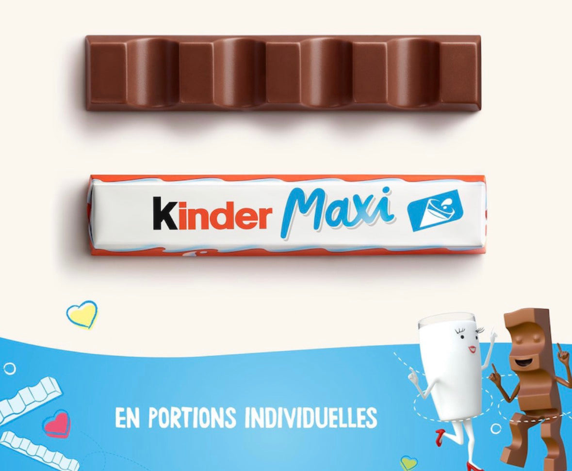 Barre chocolat kinder Maxi 1u € 0,95