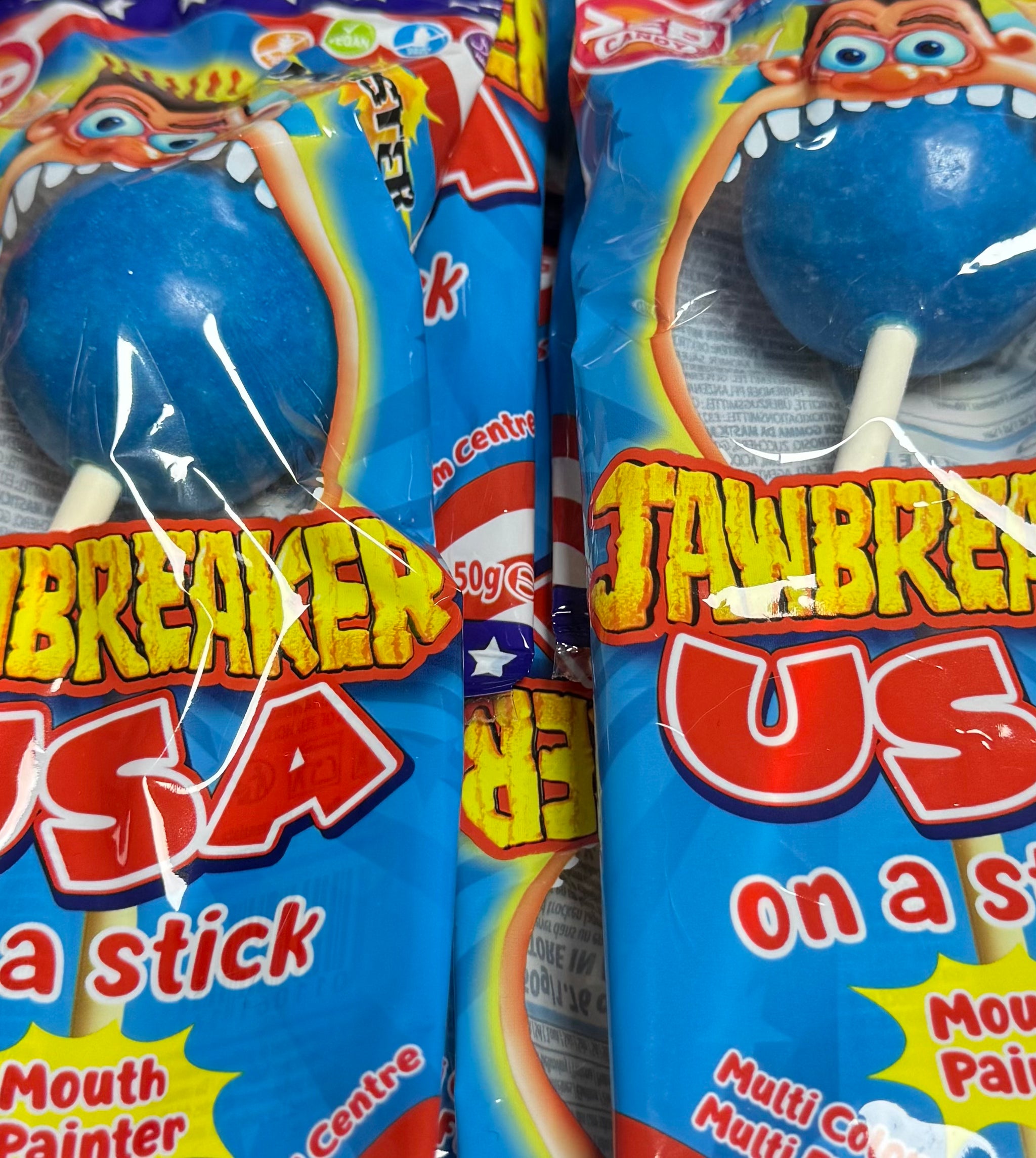 Sucette bleu  xxl usa coeur liquide bubulle gum 1u € 1,20