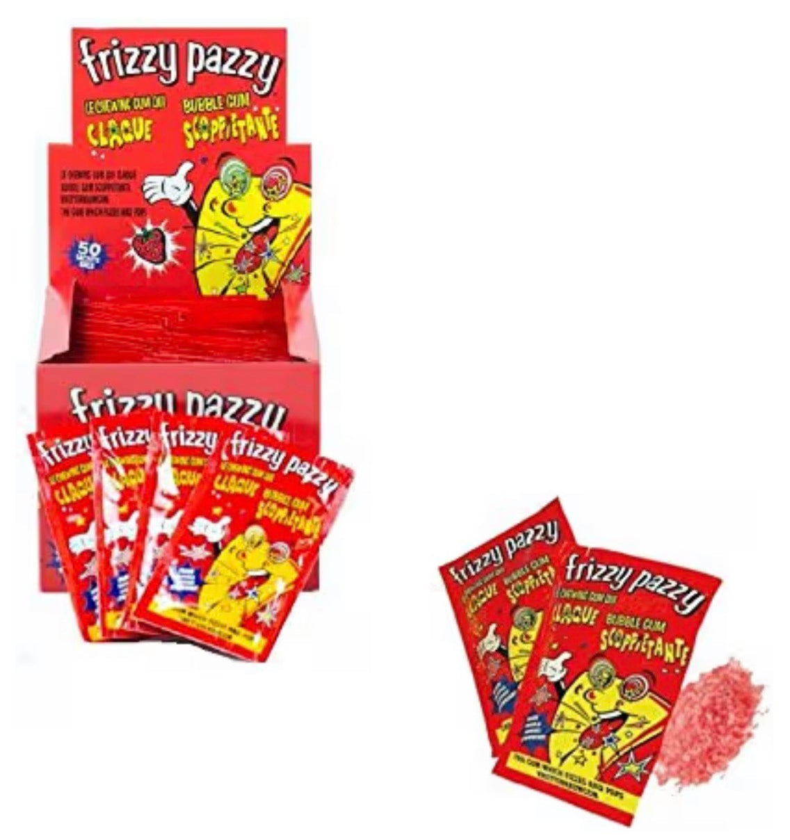 Bubble Gum fraise 🍓pétillant 1u € 0,80