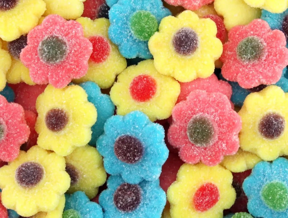 Fleurs multicolores sucrées 100g € 1,40