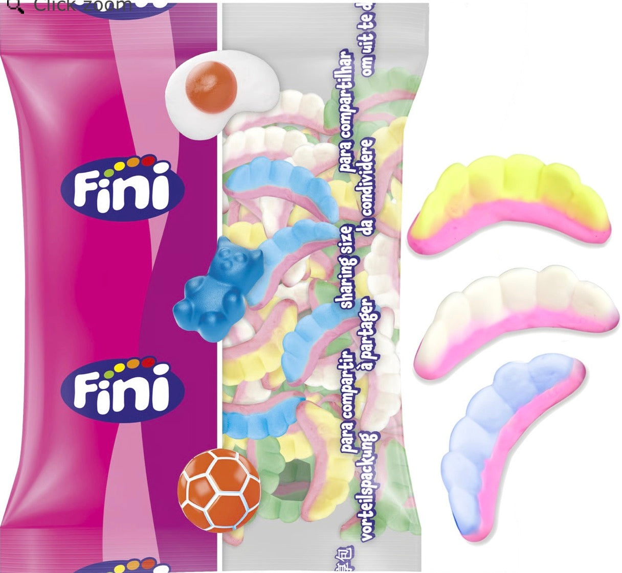 Dentier multicolore lisse 100g € 1,80