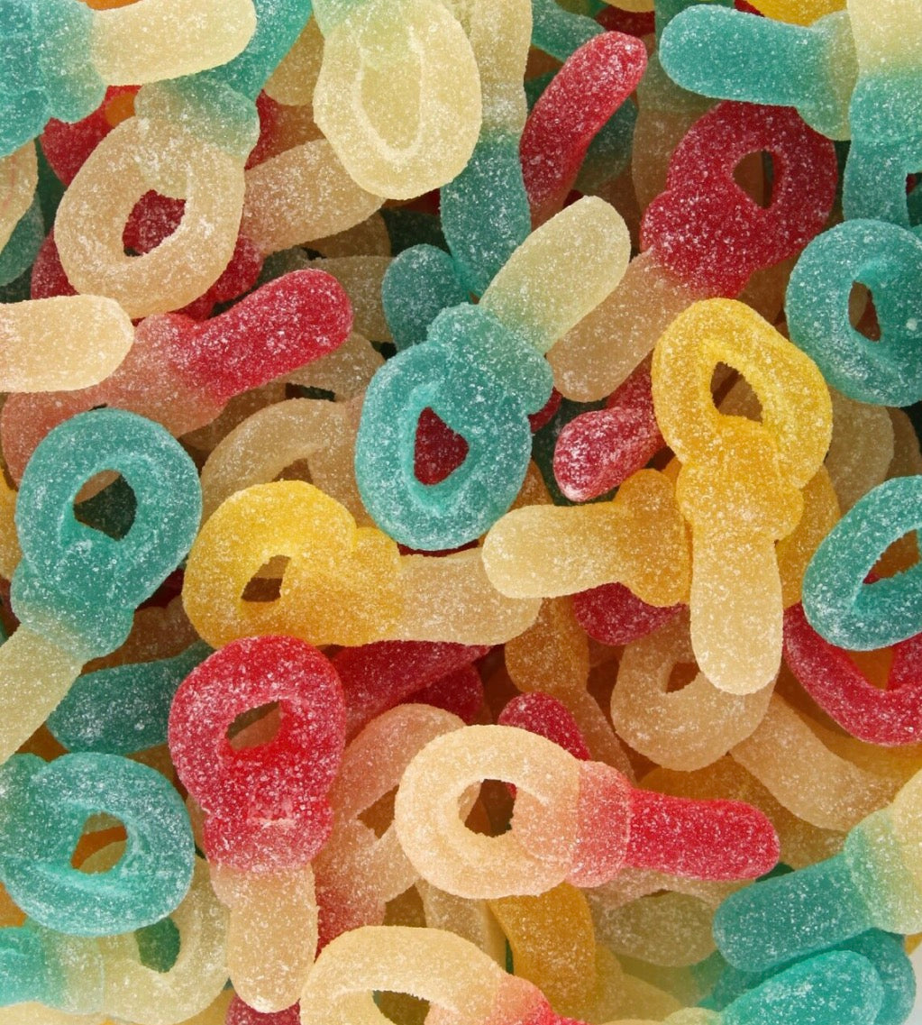Tétine multicolore sucré 100g €1,00
