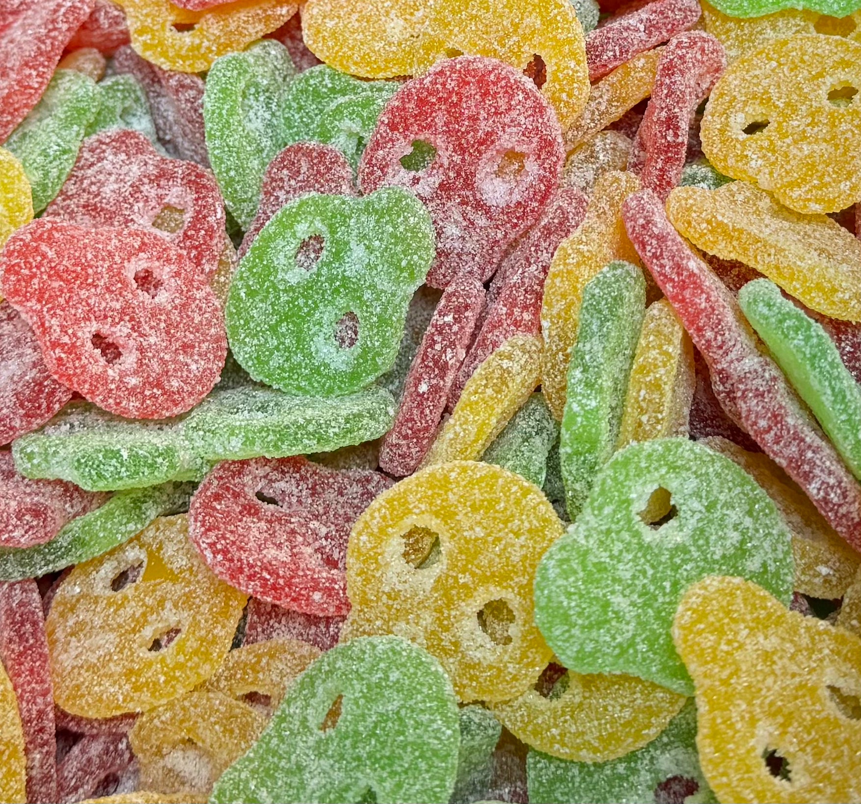 Crânes acide multicolore 100g € 2,20
