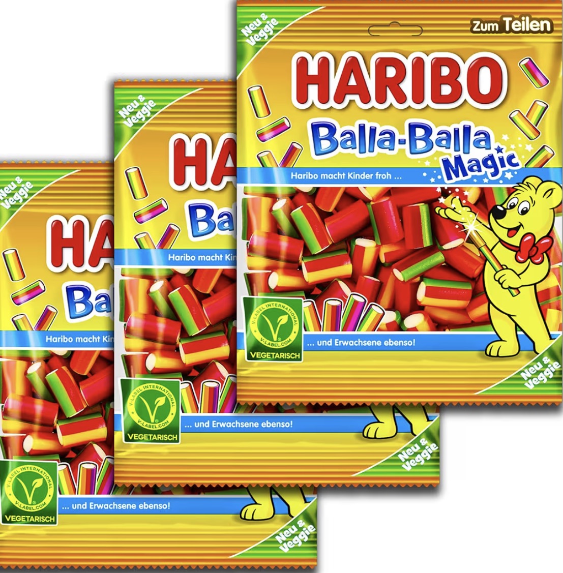 Balla Balla Magic lisse Haribo 100g € 1,60