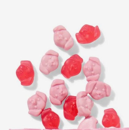 Bonbons tête de chien fruité 100g €0,85