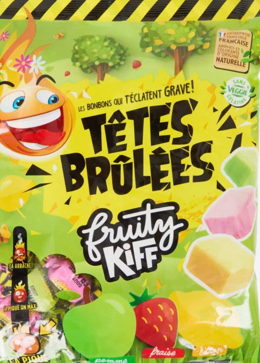 Têtes brûlées pomme,fraise,citron 100g  € 1,30