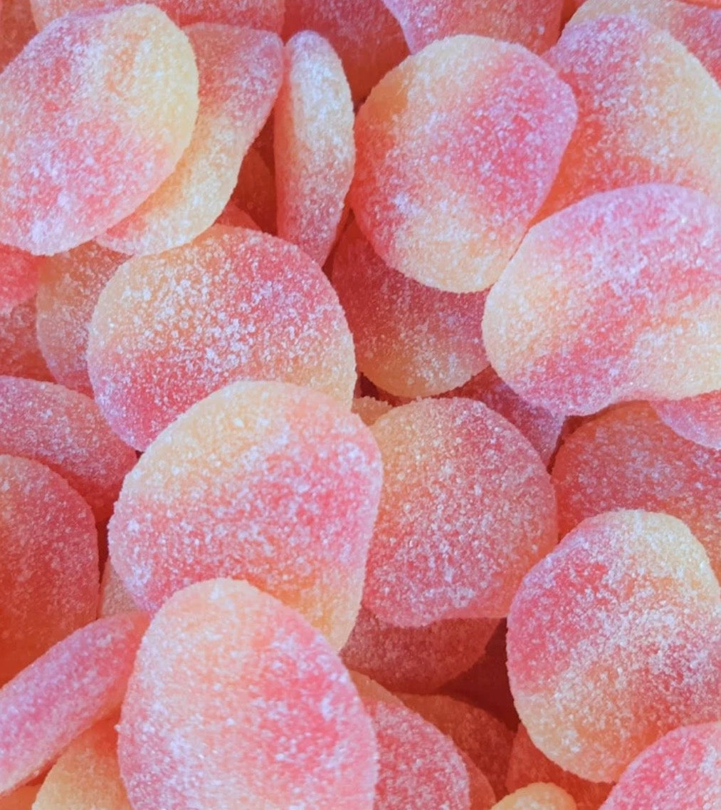 Pêche fourrė sucré 100g  € 0,95