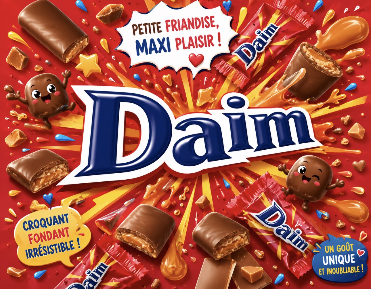 Daim chocolat / caramel 100g € 2,10