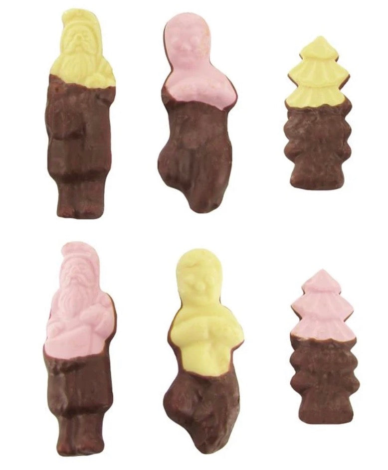 Guimauves Noël mi-enrobées chocolat lait 4u € 3,69