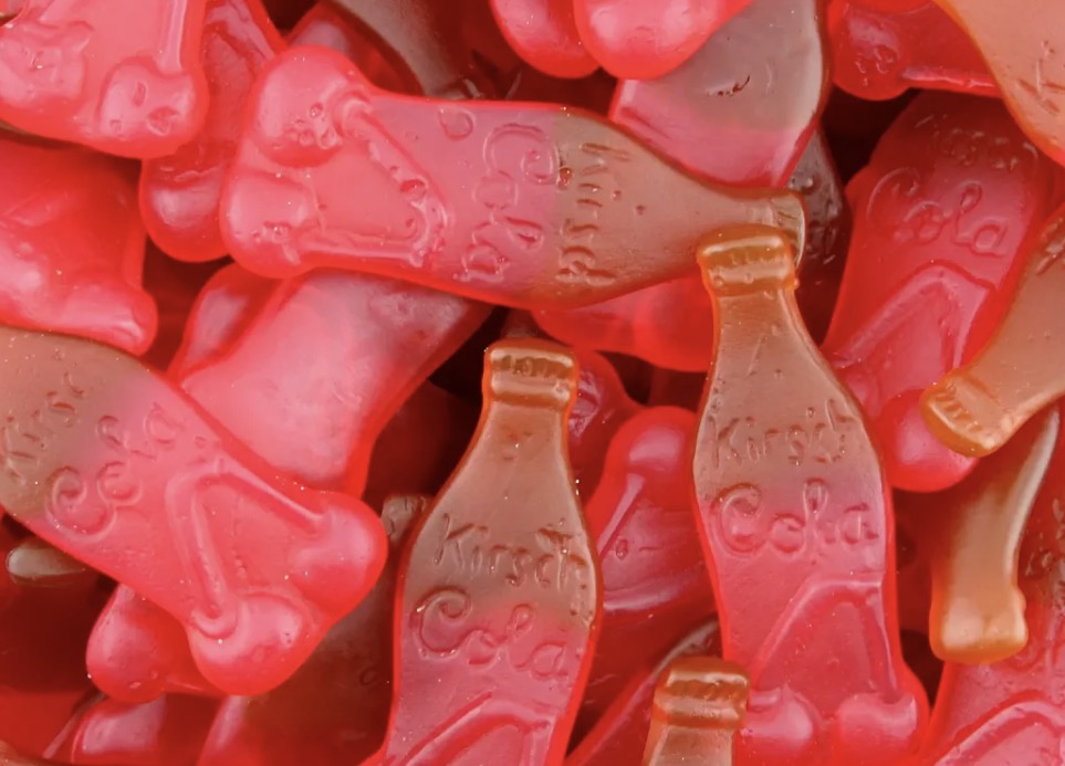 Bouteille cherry-cola lisse Haribo 100g € 2,15