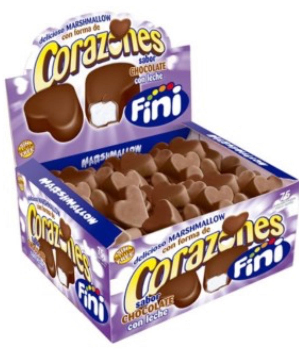 Coeur guimauve enrobé chocolat lait 5u € 1,80