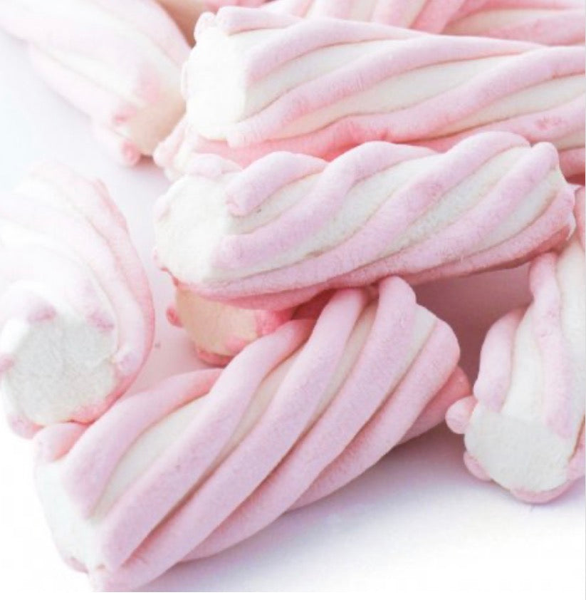 Guimauve striée rose/blanc 8u € 1,20