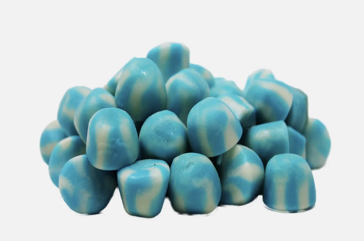 Bisous lisse twist bleue framboise 100g  € 1,60