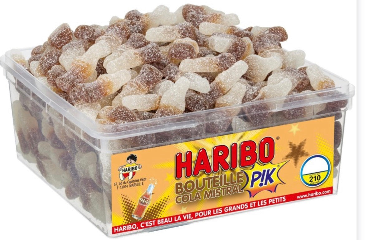 Bouteille cola Haribo sucré 100g  € 1,20