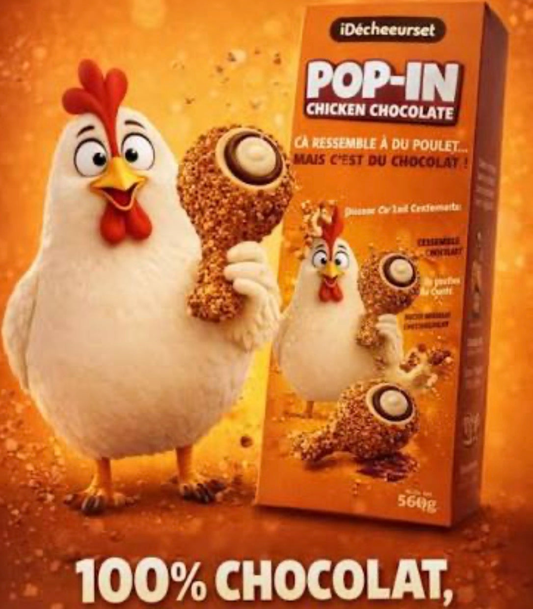 POP-IN chicken croquant
lait/chocolat blanc/spéculos 50g € 2,99