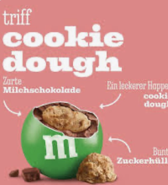 M&M’s cookie dough chocolat 100g € 2,99