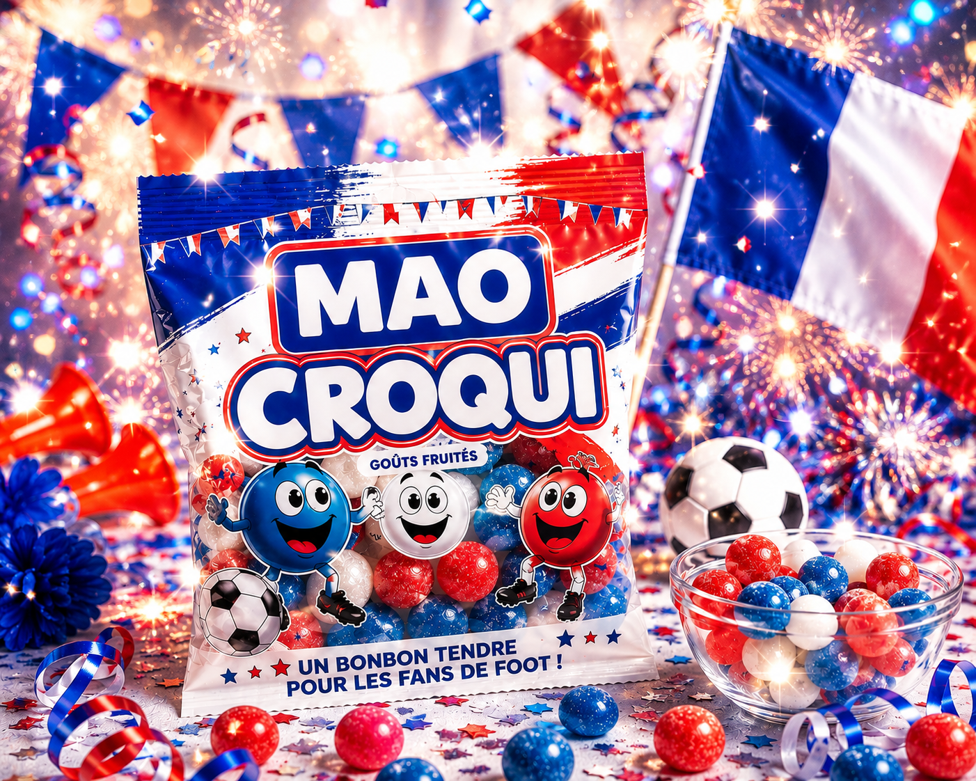 MAO CROQUI Coupe Du Monde bleu blanc rouge 100g € 1,80