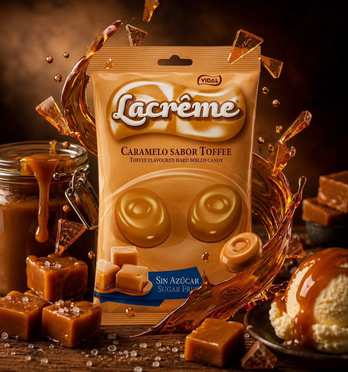 Bonbon Lacrême caramel sans sucre 10u € 2,40