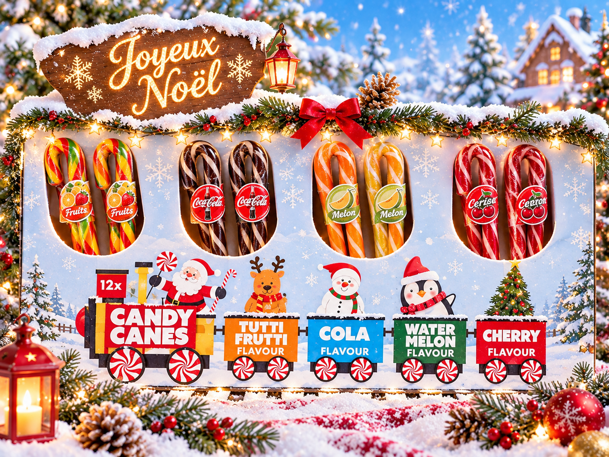 Sucre d’orge fruit /cola /Pastèque / Cerise 🍒 / Bubble gum / Fraise & yaourt 8u € 2,99