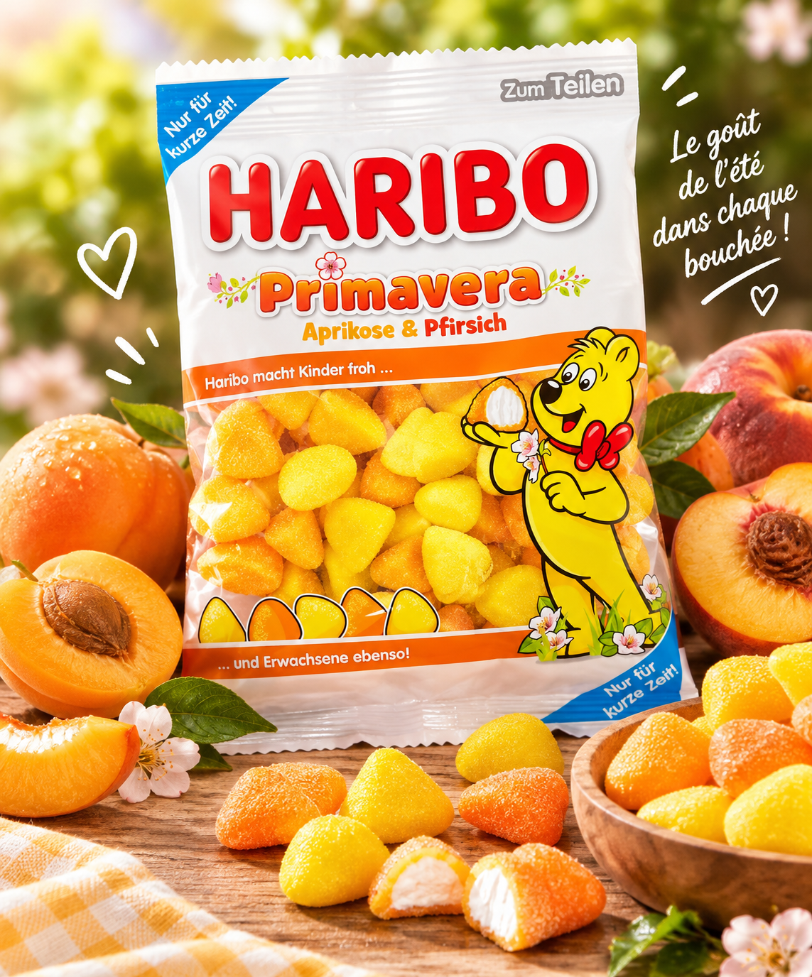 HARIBO Tagada Primavera saveurs Abricot & Pêche 100g € 1,89