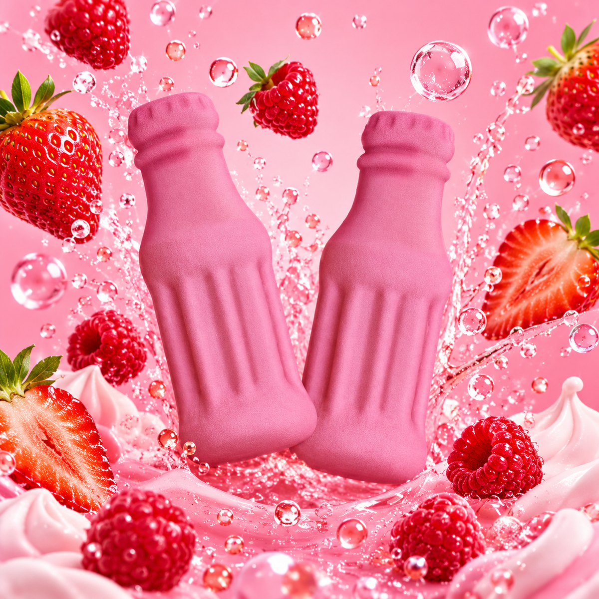 Milkshake Bouteille Fraise lisse Rose Mousse Fouettée Vidal 100g € 2,10