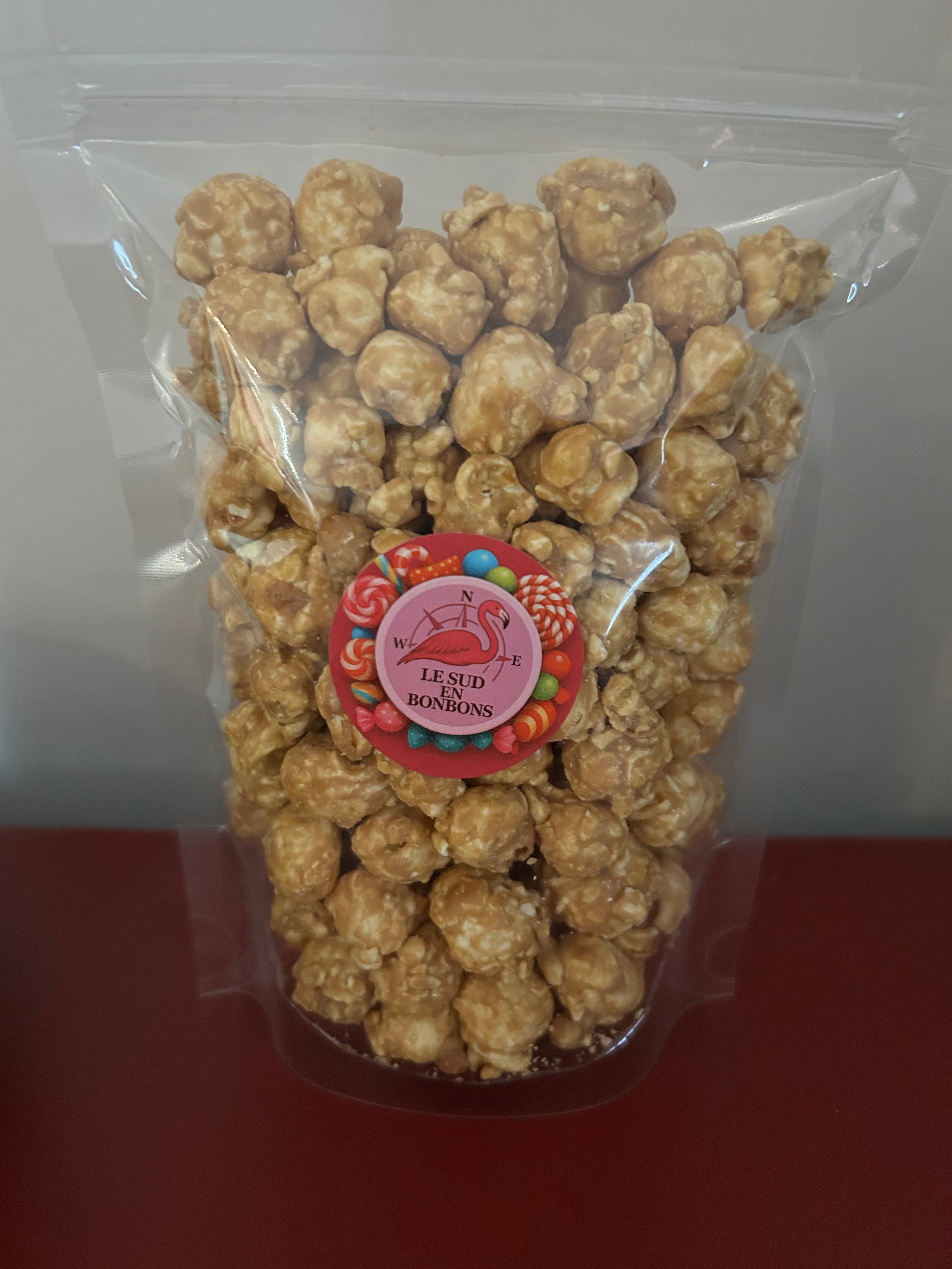 Popcorn 100g caramélisé, sucré € 3,50