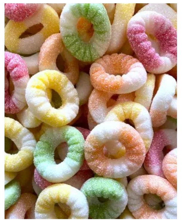 Anneaux arlequin fizz lutti 100g  € 1,40