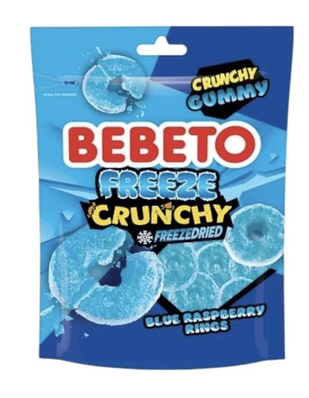 Bebeto freeze crunchy blue rasberry le sachet € 2,50