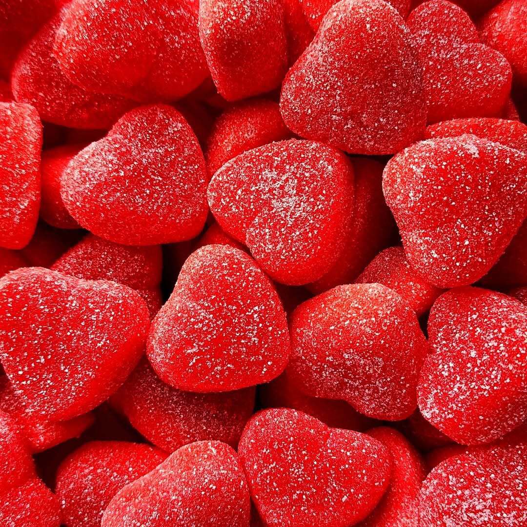 Coeurs fourrés Fraise 100g  € 1,40
